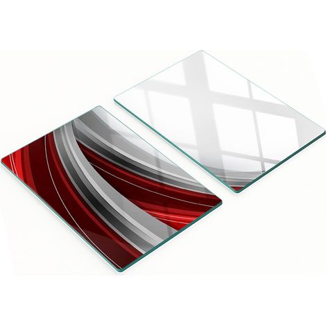 Taglieri da cucina decorativi in vetro con sfondo a onde 2x40x52 cm (1/5)