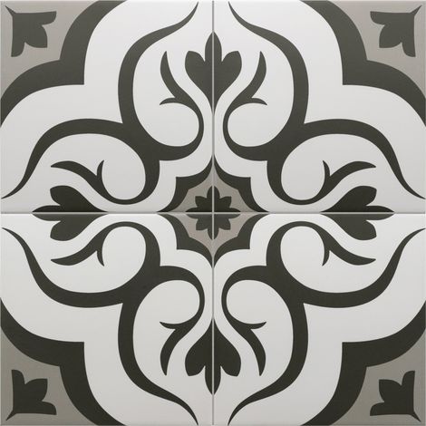 Feinsteinzeugfliese Rivoli Loiba 20x20 cm – Zementfliesen-Optik