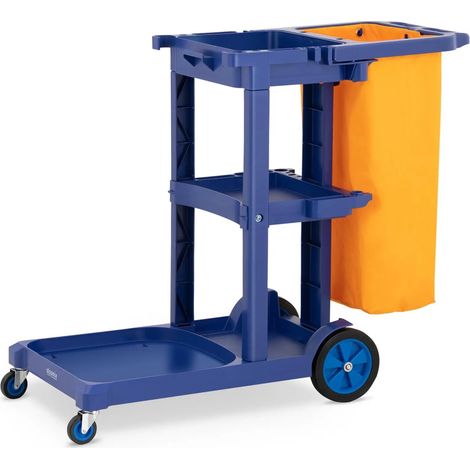 Carrello di pulizia con sacco 120 x 51,5 x 96 cm plastica blu 140008607