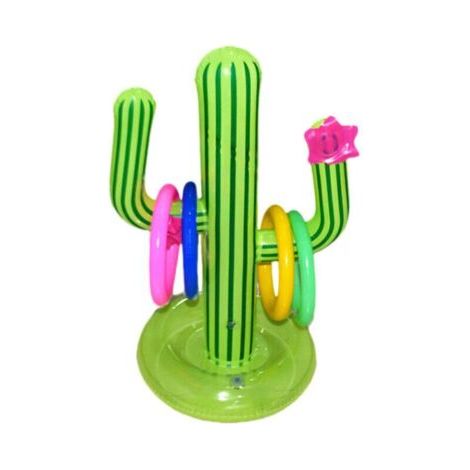 Jouet De Piscine Flottant,Piscine Gonflable Jouets,Toss Game Ring, D’Anneau De Cactus Gonflable, Jeux Piscine Exterieur Enfant Adulte Fiesta Party Anniversaire Gonflable Jeu De Tir (1/5)