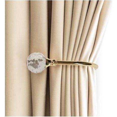 Curtain Tiebacks, Wall Hooks, U-Shaped Metal Curtain Tiebacks, Metal Curtain, 2pcs (Small, Gold) MUMU (1/4)