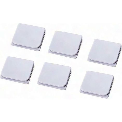 Lot de 6 pinces à rideau de douche - Imperméables, coupe-vent, poids auto-adhésifs pour salle de bain (1/3)