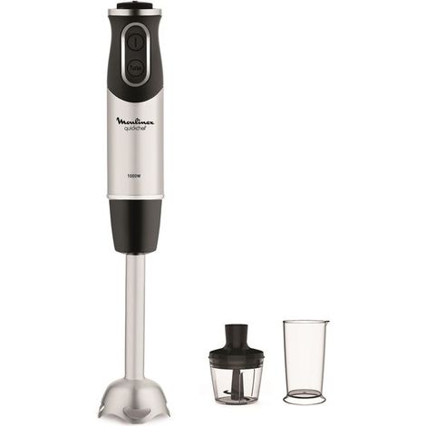 Moulinex DD6578 Quickchef 2in1 Frullatore a Immersione, 1000 W, Mixer con Tecnologia Powelix e 10 Velocità, 2 Accessori, Bicchiere 800 ml e Tritatutto 500 ml, Lame in Acciaio Inossidabile (1/5)