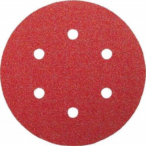 Disques Abrasifs - Diamètre 150 mm - Grain 80 - 6 Trous - Pour Ponceuse Excentrique - Lot de 5 (1/4)