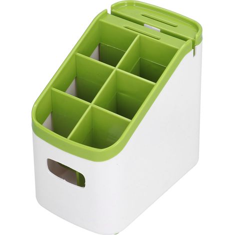Boîte de rangement pour couverts avec égouttoir à couteaux et porte-baguettes, rangement de cuisine pratique (1/5)