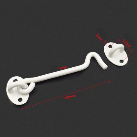 Filiyano – Support de fenêtre – lot x2 - Verrou de porte - Avec vis - Verrou de fenêtre - pour abris de jardin, garages, granges, portes coulissantes (1/3)