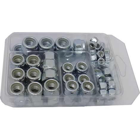 KIT SET ASSORTIMENTO 88 DADI AUTOBLOCCANTI DADO ESAGONALE M 6 8 10 12 14
