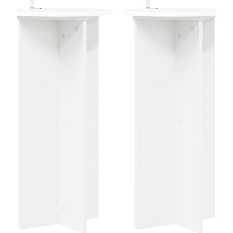 Maison Exclusive - Pflanzenständer 2 pcs Weiß Ø40 x 80 cm Holzwer