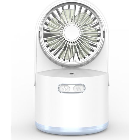 Mini ventilateur de bureau rechargeable par USB avec fonction brumisateur pour une utilisation à domicile. (1/5)