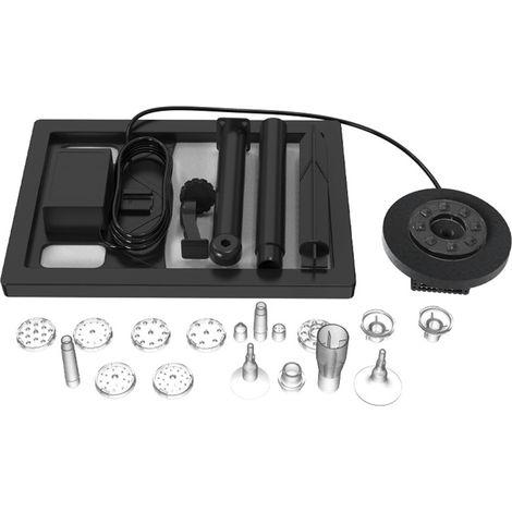Ortviai Pompe à eau solaire pour fontaine de jardin – SF083-A3, 7 W, 400 L/h, batterie intégrée 3000 mAh, 17 buses doubles