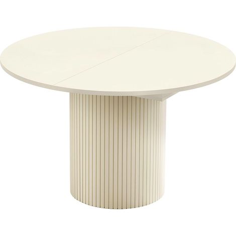 Table à Manger Extensible "Toscana" 120-160cm Beige (1/5)