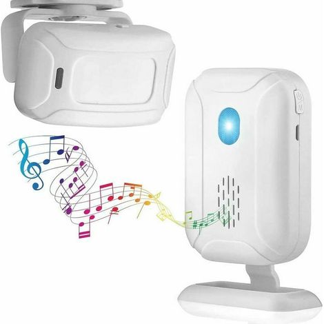 XVX – Détecteur de mouvement et sonnette sans fil – Kit alarme maison avec capteur et récepteur – Autonomie 5 à 7 mois – Alimentation Micro USB (1/4)