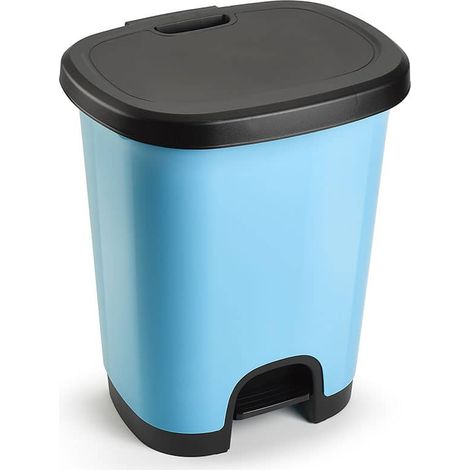 Cubo basura plastico apertura pedal 18 Litros Azul (1/4)