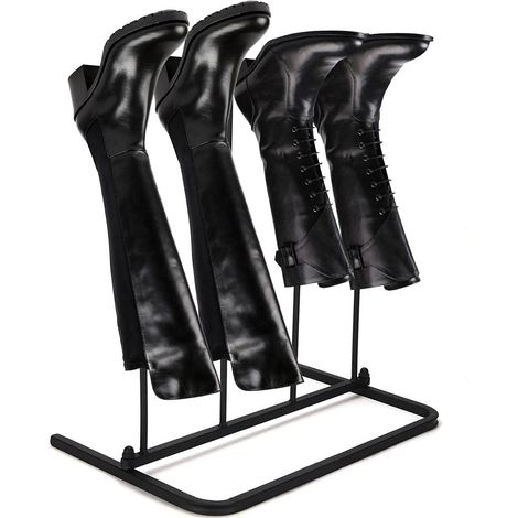 Trintion Boot Rack Holds 2 Pairs Wellies Iron Walking Shoes Stand Boot Trees Storage Holder Indoor and Outdoor Shoe Racks for Wellington Walking Riding Boots (1/5)