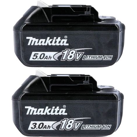 Genuine Makita 18V Batteries - 1x 5.0Ah BL1850 1x 3.0Ah BL1830 LXT Star Battery (1/5)