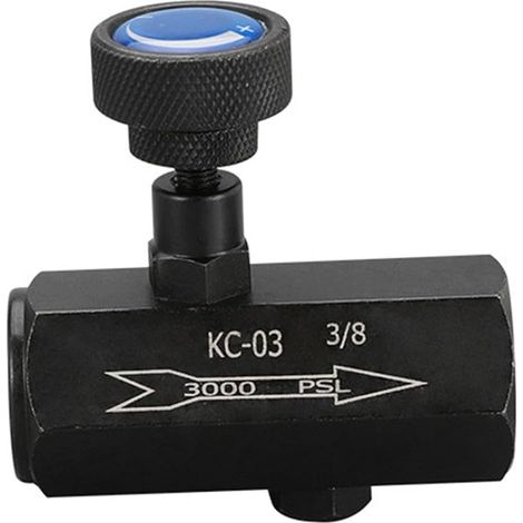 1 x hydraulic flow control valve, 3/8 inch KC-03 throttle valve, check valve (1/5)