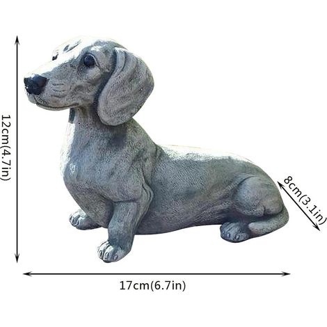 Realistische Hundefigur aus Kunstharz, Tierskulptur für die Gartendekoration, Geschenk für Hundeliebhaber (1/5)