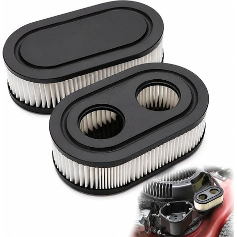 2 Stück Briggs & Stratton Luftfilter, Rasenmäher-Luftfilter für die regelmäßige Motorwartung, Staubschutz, Abmessungen 11,1 x 6,8 x 3,8 cm (1/5)