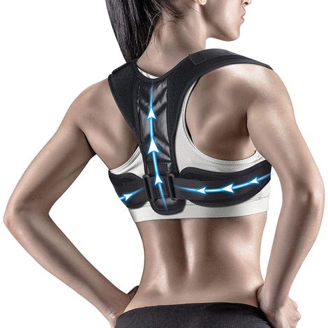 Correcteur de Posture Universel Homme Femme  Redresseur de Dos Réglable  Ceinture Lombaire Soutien Dorsal  Gilet de Dos avec Bretelles pour Alignement et Confort pour Améliorer la Posture