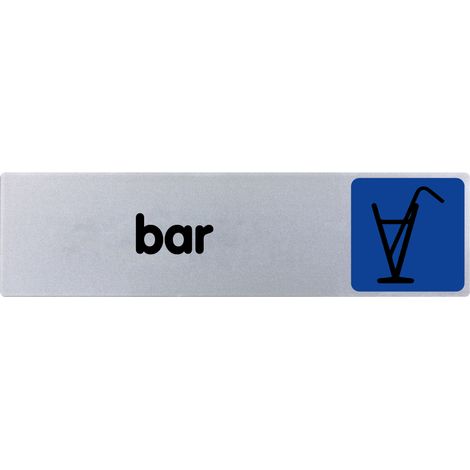 Plaque de porte Bar - couleur 170x45mm - 4032627