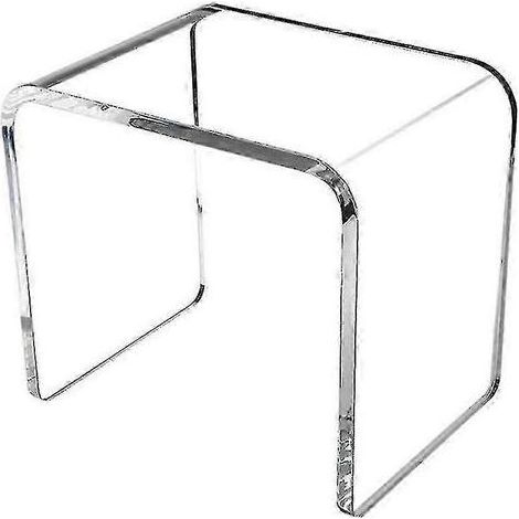 Tabouret en acrylique transparent antidérapant 36x19x10cm pour salle de bain et rangement (1/4)
