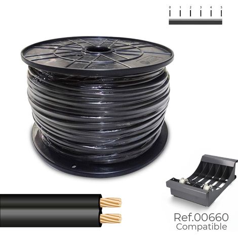 SEDILES Cable paralelo 48V 2x0,75mm² color negro 500m (bobina de Ø26x15cm)