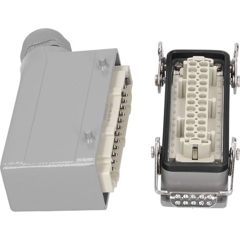 Connecteurs industriels 24 contacts latéraux étanches fiche aviation robuste 500V