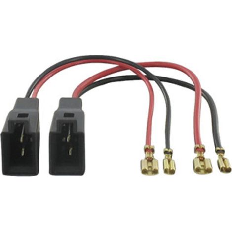2 Cables adaptateurs haut-parleur compatible avec Audi Ford Landrover Mercedes Opel Renault Seat Skoda VW