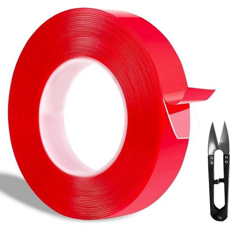 Clear Double Sided Tape / Heavy Duty Heat Resistant Acrylic Double Sided Tape / For Concealed Fixing (25mm x 3m) Thickness 1.0mm (1/5)