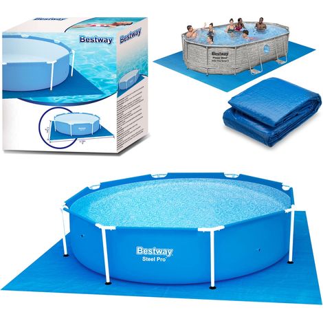 Bestway – Tapis de sol pour piscine 274 x 274 cm – Convient aux piscines de 244 cm – Matériau durable – Protection du fond de piscine