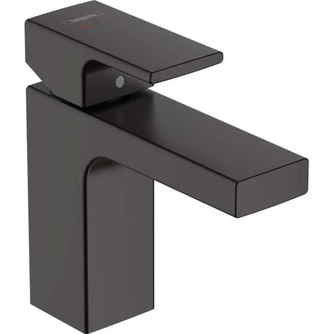 Hansgrohe Vernis Shape - Grifo de lavabo con desagüe, CoolStart, EcoSmart, negro mate 71594670 (1/3)