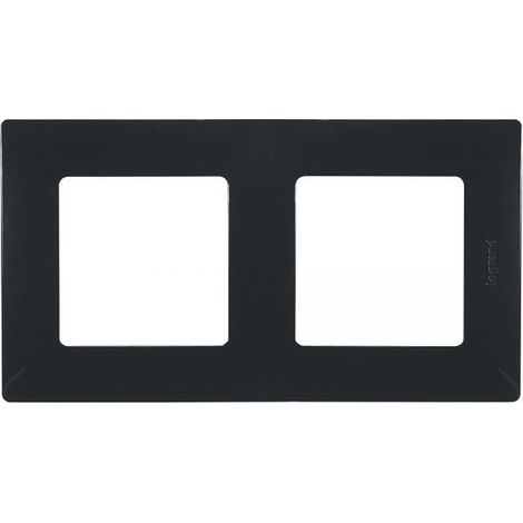 Plaque de finition Niloé Legrand 2 Postes Finition: Onyx