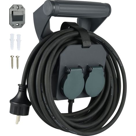 Prolunga con supporto electraline 01676-2 prese schuko-10metri ip44 (1/4)