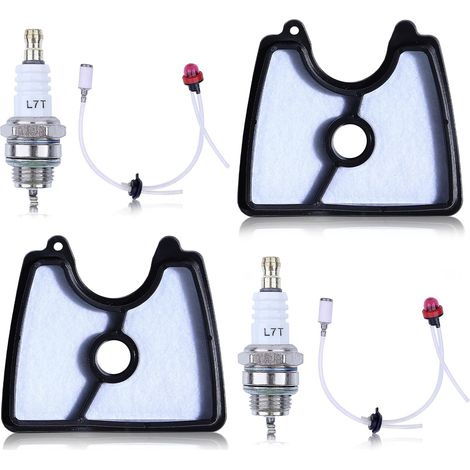 Tuyau de carburant 581798001 Kit de filtre à air pour souffleur portatif Husqvarna 125B Kit de tuyau de carburant 125B 125BX 125BVX avec filtre à carburant, joint de pompe d'amorçage, bougie (1/5)