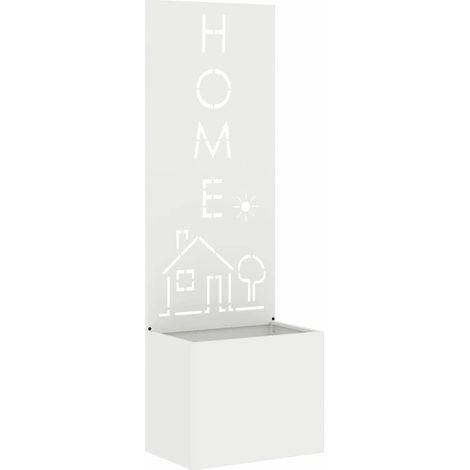 Écran de confidentialité de jardin Fretwork Blanc 50 x 140 cm CFW771699 (1/5)