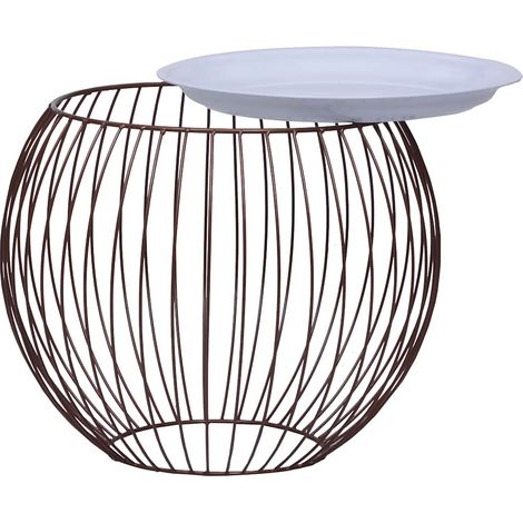 Maison Exclusive - Couchtisch Golden Ø 41 cm (1/5)