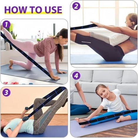 Elastique Musculation, Bande Élastique Fitness 8 Niveaux de Forces Elastique Sport Boucle d'exercice pour Yoga Pilates Fitness (1/4)