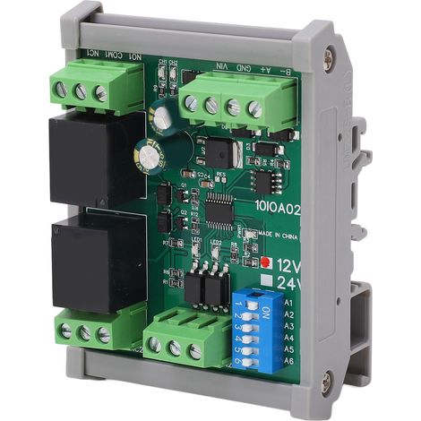 Module relais multifonctionnel RS485 à 2 canaux avec boîtier, alimentation 12 V CC (1/5)