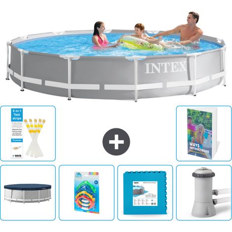 Prism Frame Pool Rund - 366x76 cm - 7-teilig S48