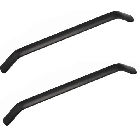 AIDUCHO 2 tiradores negros de aleación de aluminio de 192 mm para armarios de cocina, puertas, roperos, cajones y muebles de dormitorio, con tornillos. (1/5)