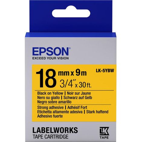 Epson NASTRO LK5YBW STRNG NERO/GIALL18X9 (1/3)