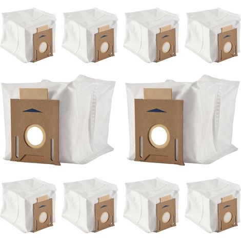 Paquete de 10 bolsas para aspiradora ECOVACS DEEBOT N8+ N8 Pro+ T8 T8+ T8 AIVI T8 AIVI+ T8 MAX T9+ Bolsas de repuesto para polvo ( (1/4)