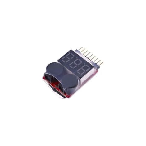 Tester/monitor per batterie Lipo RC 1-8s con allarme di bassa tensione e indicatore LED per batterie Lipo, LiFe, LiMn e agli ioni di litio (confezione da 2) - Crezuo