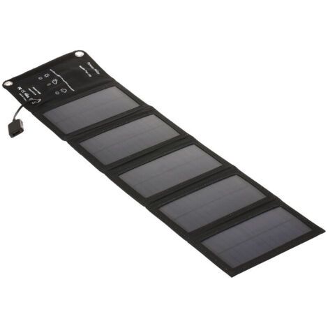 Chargeur solaire Portable avec Port USB pliable, 5 panneaux solaires, Camping randonnée voyage, chargeur de téléphone solaire Compact (1/4)