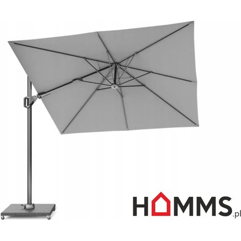 Parasol de jardin Voyager T2 - 2,7 x 2,7 m - gris clair (1/5)