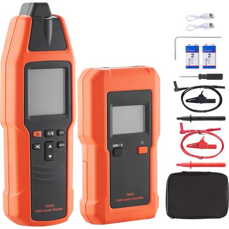 Mophorn Localisateur de câbles enterrés, capable de détecter jusqu'à 2 m de profondeur et 2000 m de longueur, outil pour identifier les câbles multiconducteurs, tension de 12-600 V (NVC) (1/5)