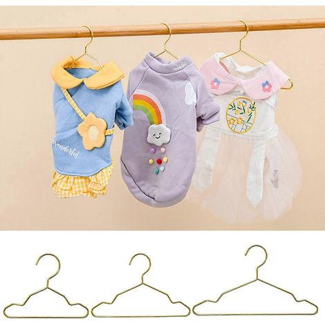 Lot de 10 cintres décoratifs et résistants pour vêtements de chats et chiens (25 cm). (1/4)
