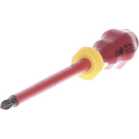 Tournevis cruciforme isolé 1000V embout PZ3 electricien KLAUKE KL120PZ3IS (1/2)
