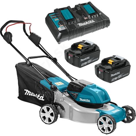 Makita DLM460Z Twin 18v / 36v LXT Cordless Brushless Lawn Mower 460mm - 2 x 5ah (1/5)