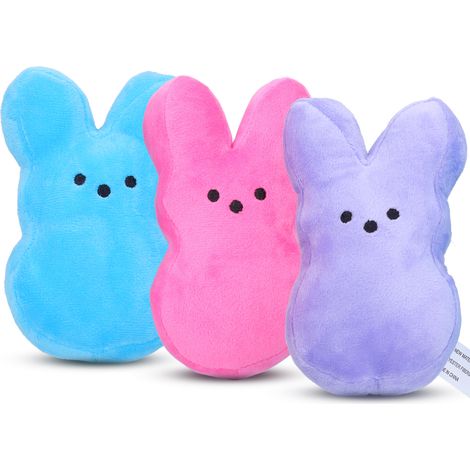 3 pièces Lapin en Peluche Mignon Jouet Doux Décoration Maison Enfant 15 cm (1/5)